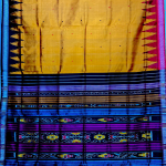 Double Aanchaal Berhampuri Silk Saree with Blouse Piece