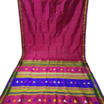 HANDMADE KHANDUA MULBERRY SILK (PATA) SAREE