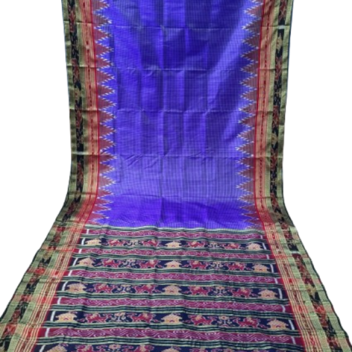 HANDMADE KHANDUA MULBERRY SILK (PATA) SAREE