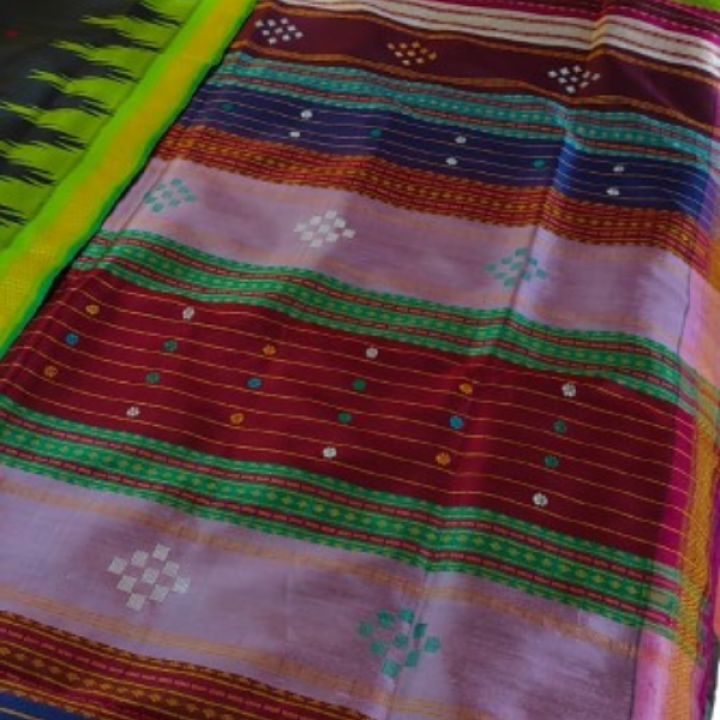 Double Aanchal Berhampuri Silk Saree