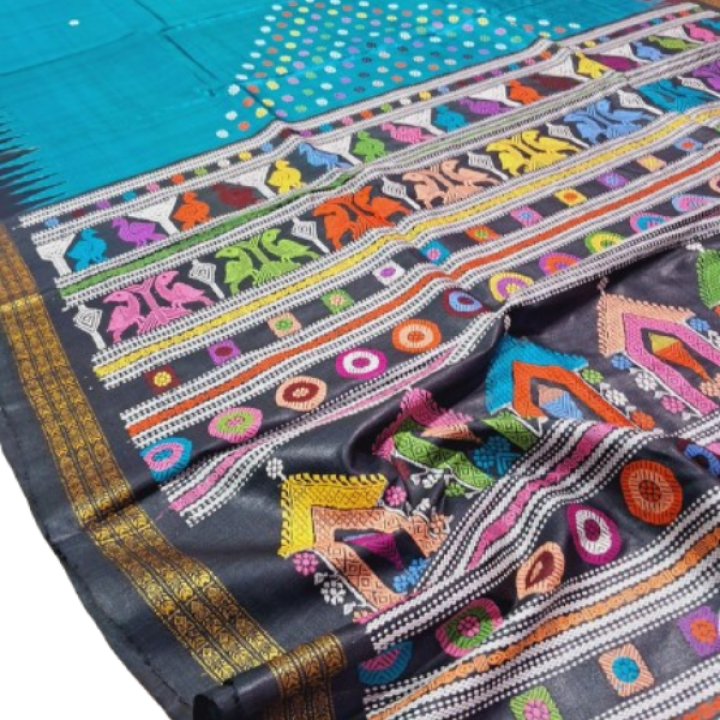 Fine Tussar Dolabedi Silk Saree