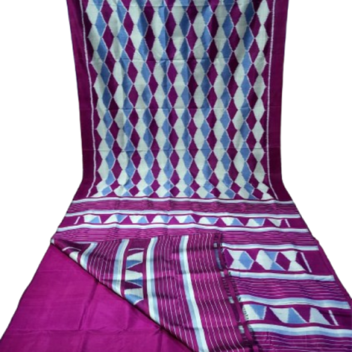 HANDMADE KHANDUA MULBERRY SILK (PATA) SAREE