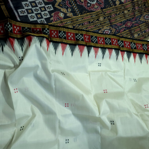 HANDMADE KHANDUA MULBERRY SILK (PATA) SAREE