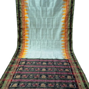 HANDMADE KHANDUA MULBERRY SILK (PATA) SAREE
