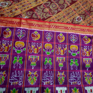 HANDMADE KHANDUA MULBERRY SILK(PATA) SAREE
