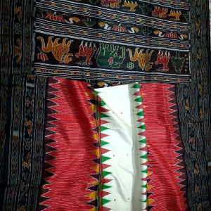 HANDMADE KHANDUA MULBERRY SILK (PATA) SAREE