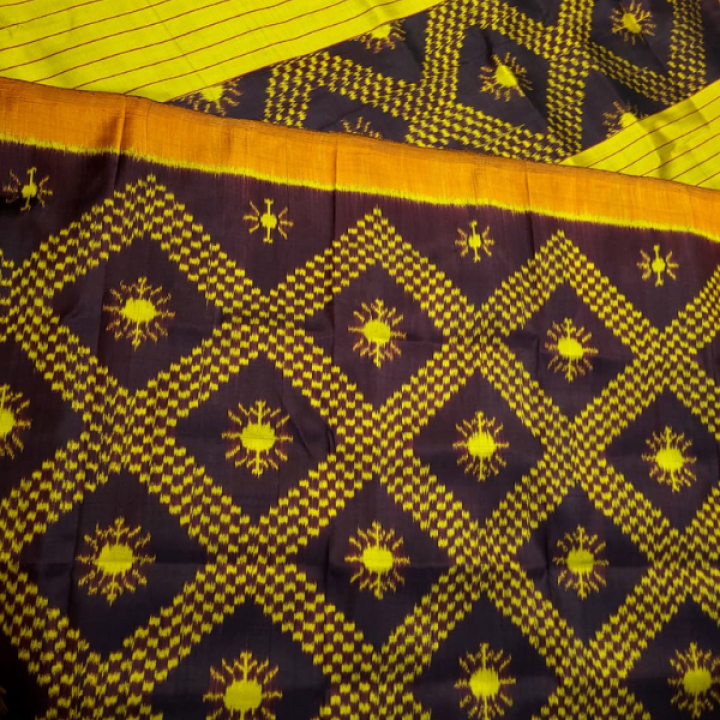 HANDMADE KHANDUA MULBERRY SILK (PATA) SAREE