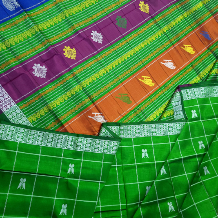 Double Aanchal Sonepuri Silk Saree