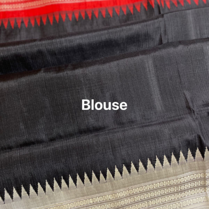 Double Pallu Berhampuri Silk Saree