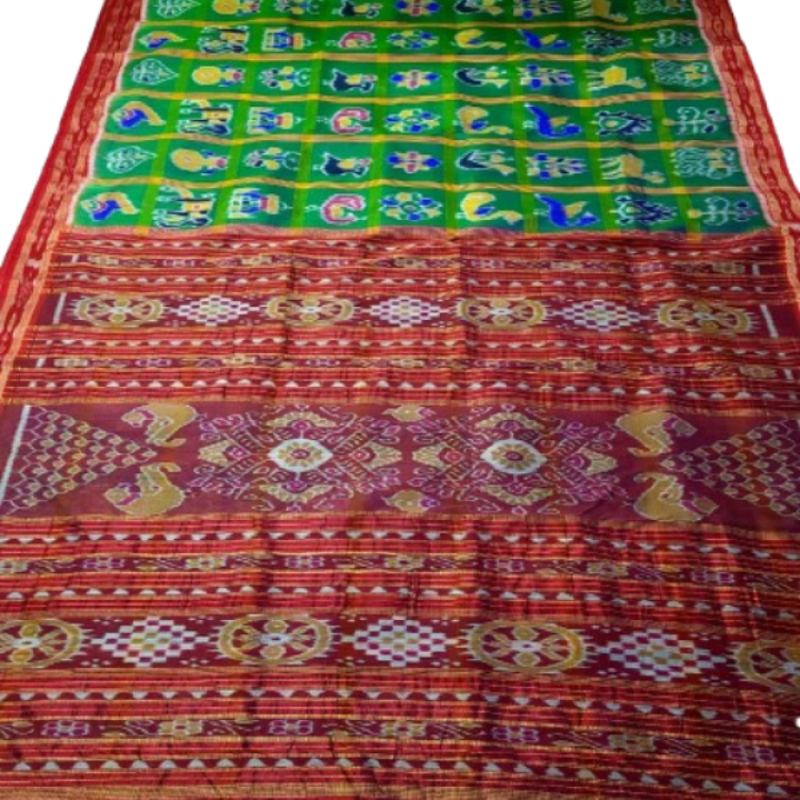 HANDMADE KHANDUA MULBERRY SILK(PATA) SAREE