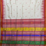 Double Aanchaal Berhampuri Silk Saree with Blouse Piece