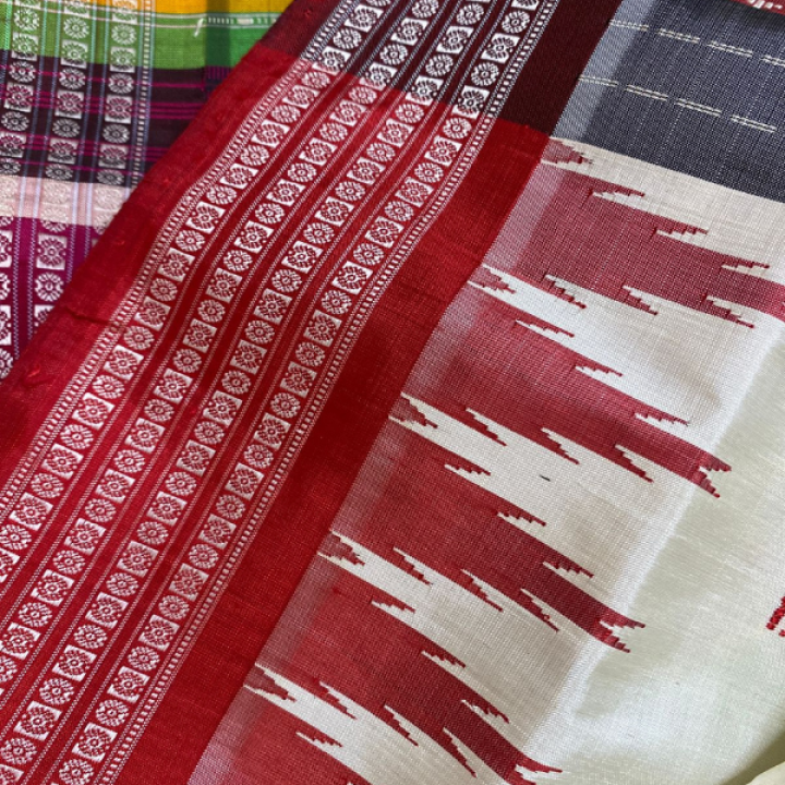 Double Pallu Berhampuri Silk Saree