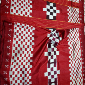 HANDMADE KHANDUA MULBERRY SILK (PATA) SAREE