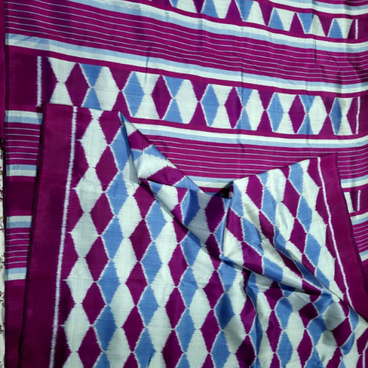 HANDMADE KHANDUA MULBERRY SILK (PATA) SAREE