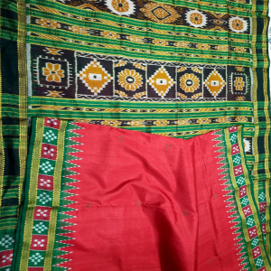 HANDMADE KHANDUA MULBERRY SILK (PATA) SAREE