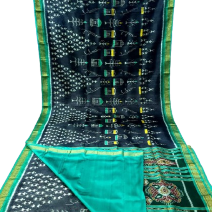 HANDMADE KHANDUA MULBERRY SILK (PATA) SAREE