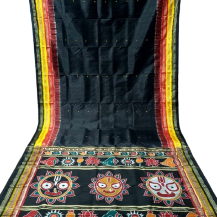 HANDMADE KHANDUA MULBERRY SILK (PATA) SAREE