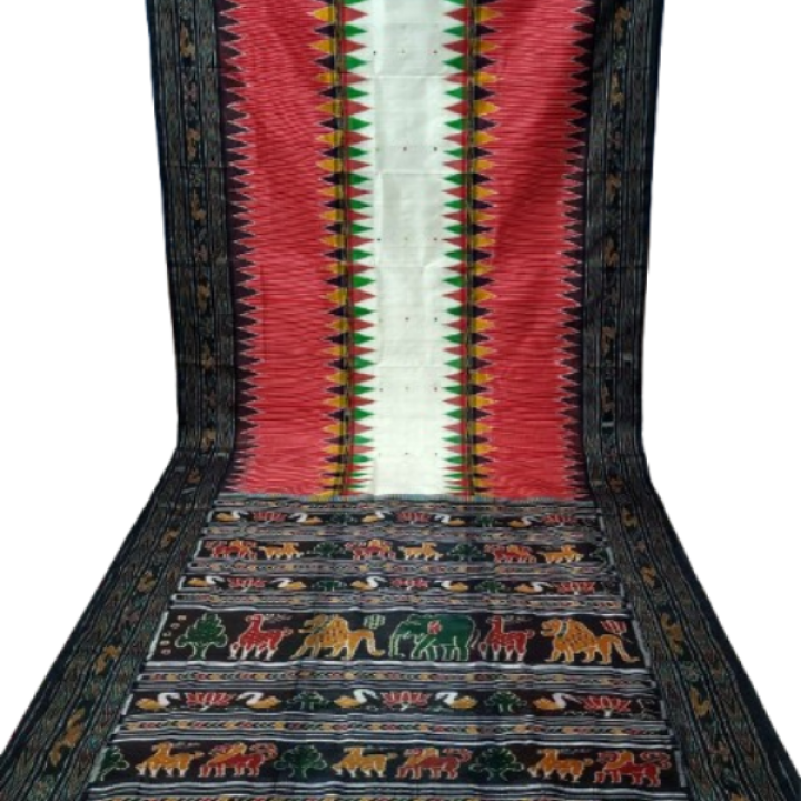 HANDMADE KHANDUA MULBERRY SILK (PATA) SAREE