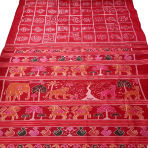 HANDMADE KHANDUA MULBERRY SILK (PATA) SAREE