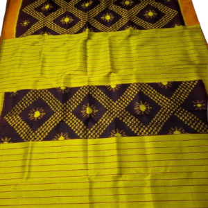 HANDMADE KHANDUA MULBERRY SILK (PATA) SAREE