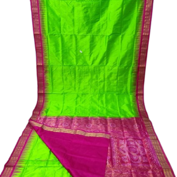 Sambalpuri Bandha Half Tissue Silk Saree with Blouse Piece