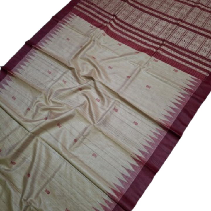 Pure/ Fine Tussar Silk Saree