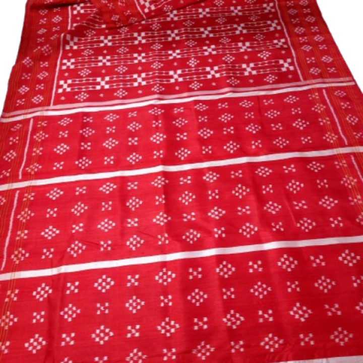 HANDMADE KHANDUA MULBERRY SILK (PATA) SAREE