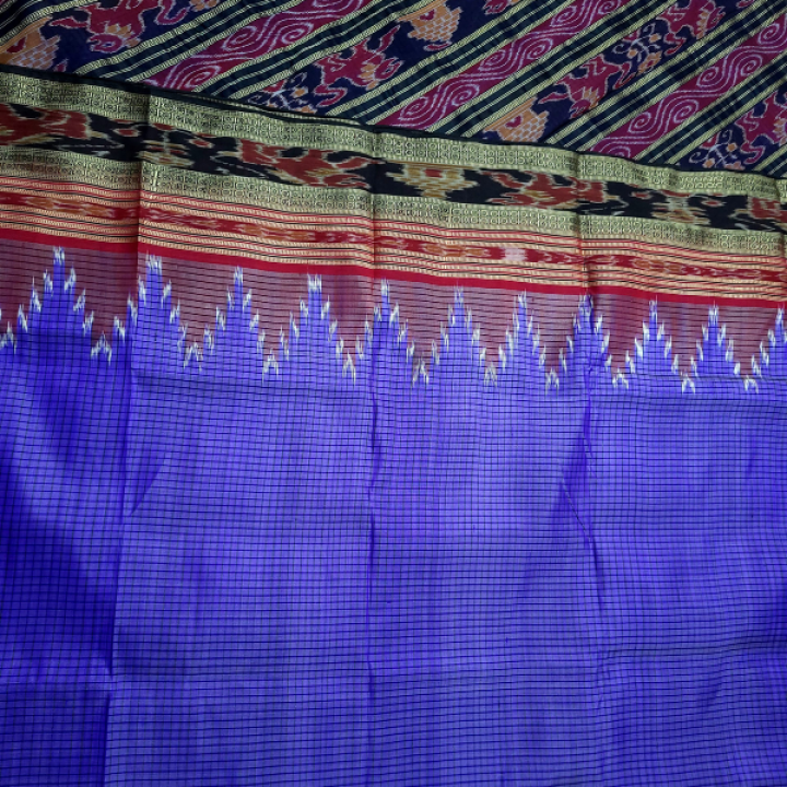 HANDMADE KHANDUA MULBERRY SILK (PATA) SAREE