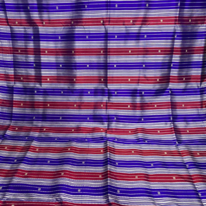Double Aanchaal Berhampuri Silk Saree with Blouse Piece