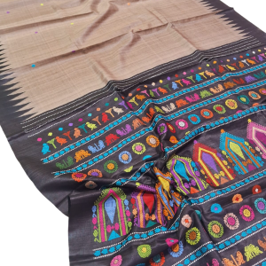 Fine Tussar Dolabedi Silk Saree