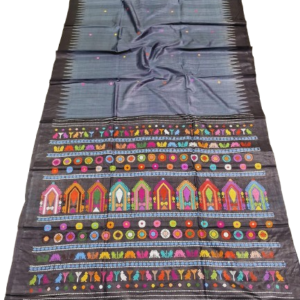 Fine Tussar Dolabedi Silk Saree