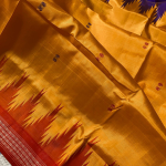 Double Aanchaal Berhampuri Silk Saree with Blouse Piece