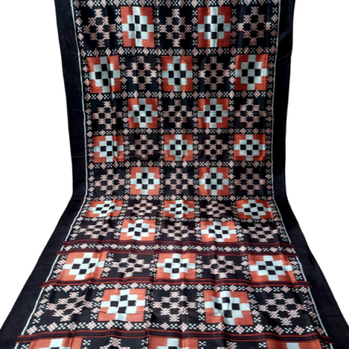 HANDMADE KHANDUA MULBERRY SILK (PATA) SAREE