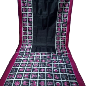 HANDMADE KHANDUA MULBERRY SILK (PATA) SAREE