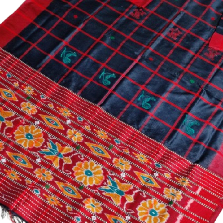 Handmade Santali Tribal Tussar Silk Saree