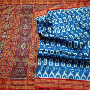 HANDMADE KHANDUA MULBERRY SILK (PATA) SAREE