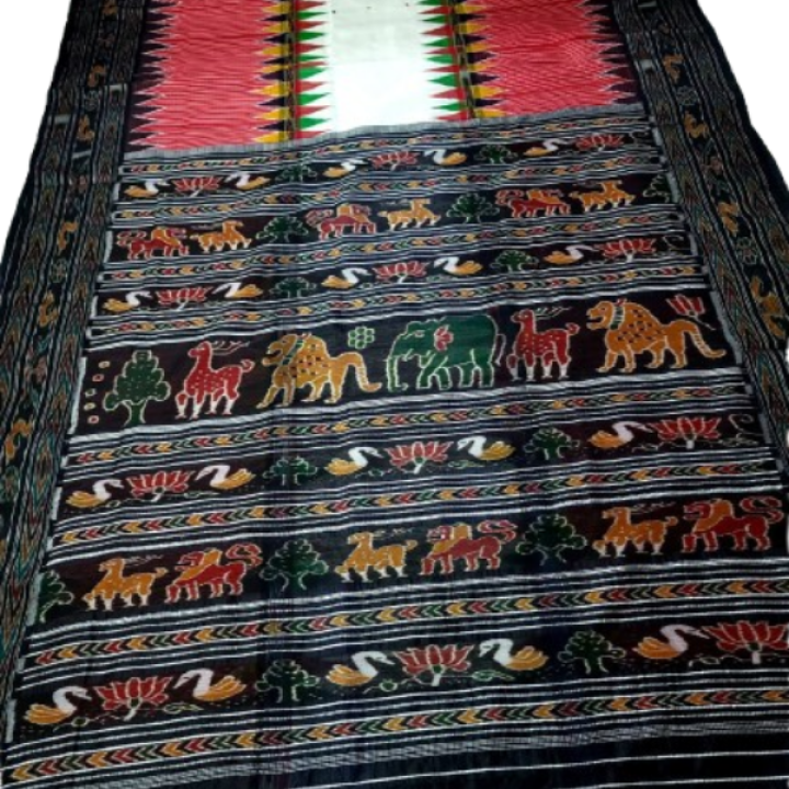 HANDMADE KHANDUA MULBERRY SILK (PATA) SAREE
