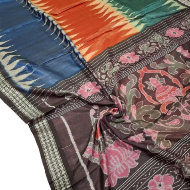 Tricolor Fine / Pure Tassar Silk Saree
