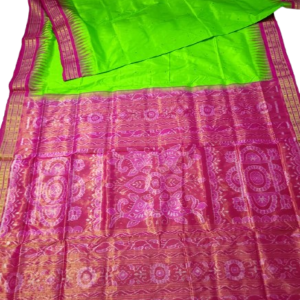 Sambalpuri Bandha Half Tissue Silk Saree with Blouse Piece