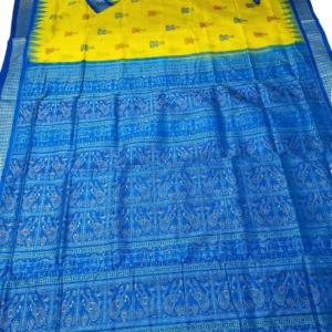 Sambalpuri Bomkai Pure Silk Saree with Matching Blouse Piece