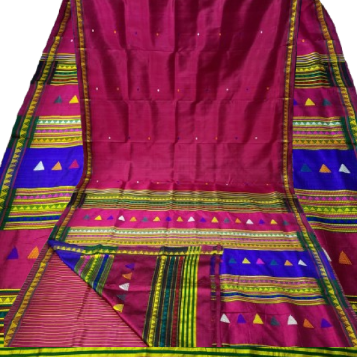 HANDMADE KHANDUA MULBERRY SILK (PATA) SAREE