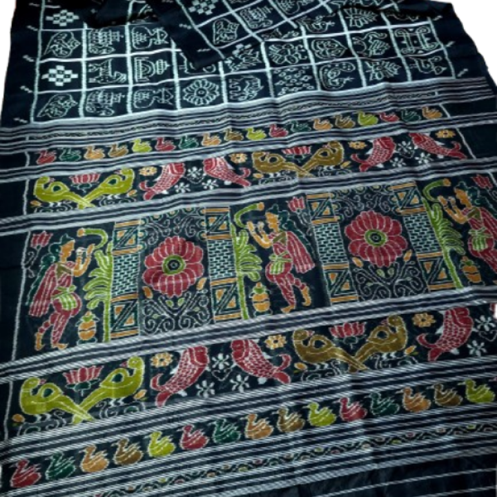 HANDMADE KHANDUA MULBERRY SILK SAREE