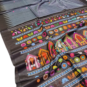 Fine Tussar Dolabedi Silk Saree