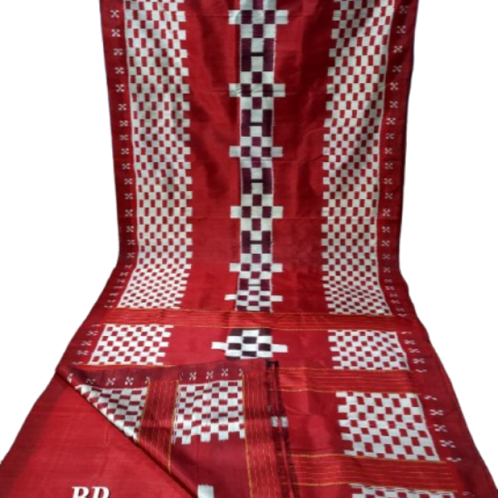 HANDMADE KHANDUA MULBERRY SILK (PATA) SAREE