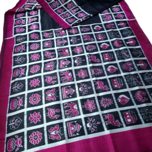 HANDMADE KHANDUA MULBERRY SILK (PATA) SAREE