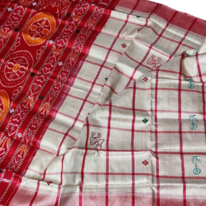 Handmade Santali Tribal Tussar Silk Saree