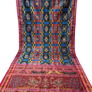HANDMADE KHANDUA MULBERRY SILK (PATA) SAREE