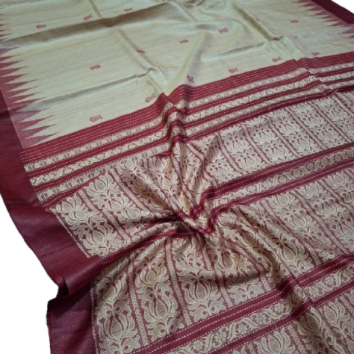 Pure/ Fine Tussar Silk Saree