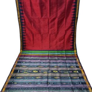 Berhampuri SINGLE PALLU Silk Saree