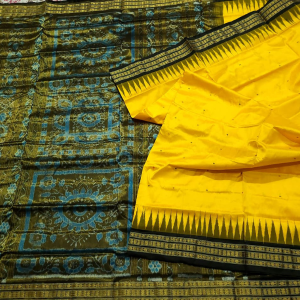 Sambalpuri Bandha Half Tissue Silk Saree with Blouse Piece
